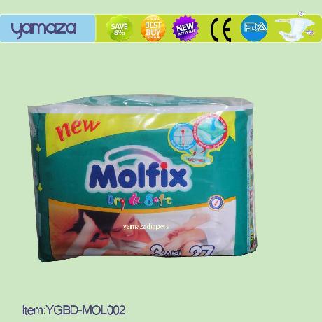 Molfix baby diapers;small 33/27/24 pcs per bag